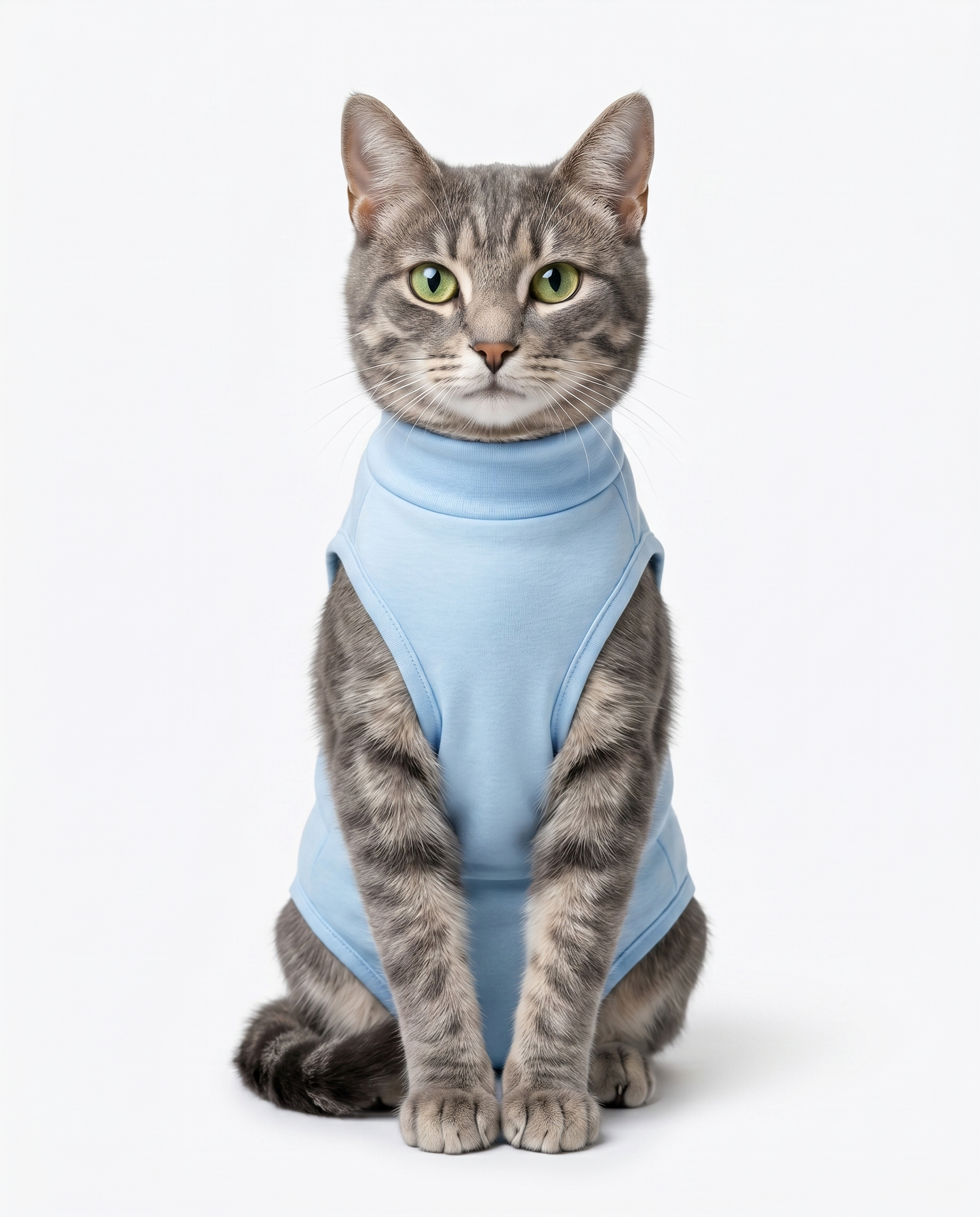 Sky Blue Cat Recovery Suit